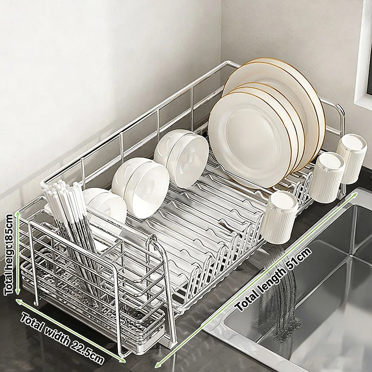 No Assembly Adjustable Stainless Steel Dish Rack No Assembly Adjustable Stainless Steel Dish Rack